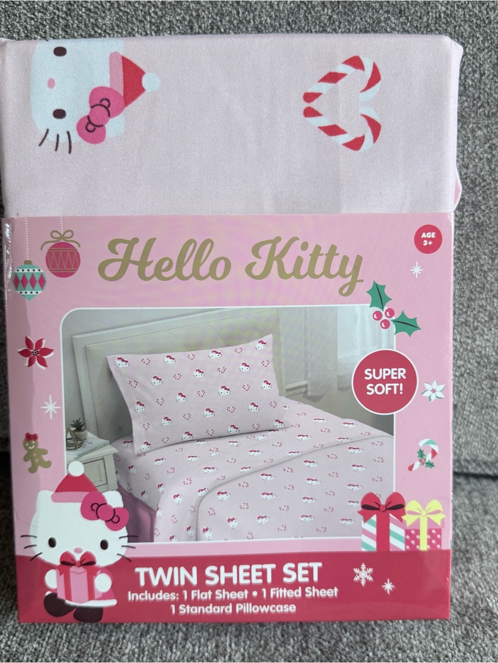 NWT Hello Kitty Holiday twin sheet set